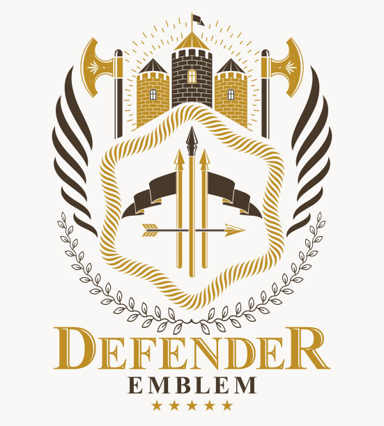 复古奖设计，复古纹章纹章。向量会徽。图片下载