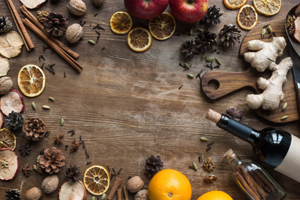 自制热葡萄酒的原料图片下载