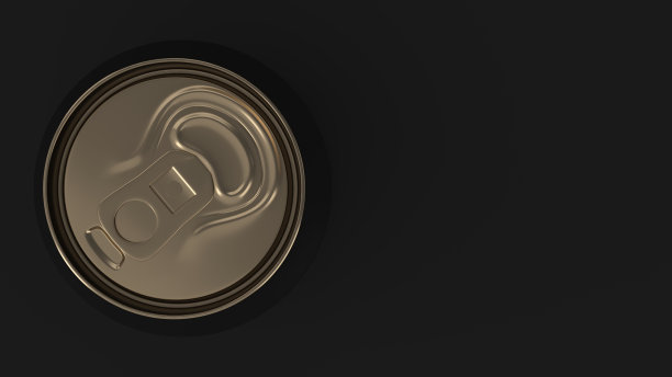 空白小黑色和金色铝苏打可以模拟黑色背景图片下载