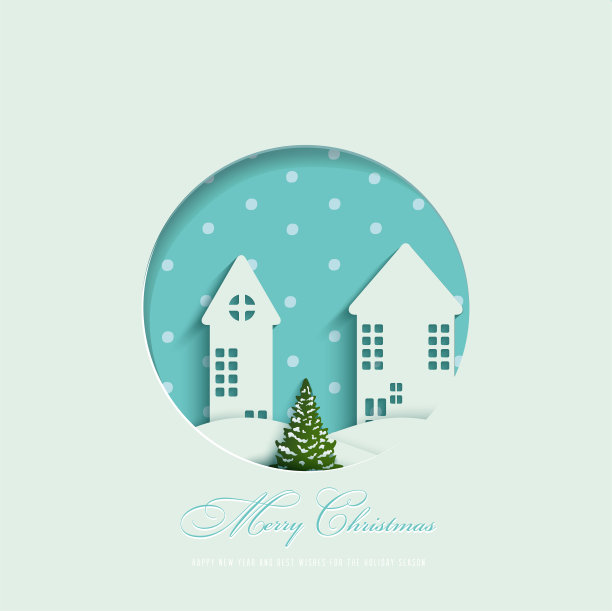 圣诞贺卡，矢量插图图片下载