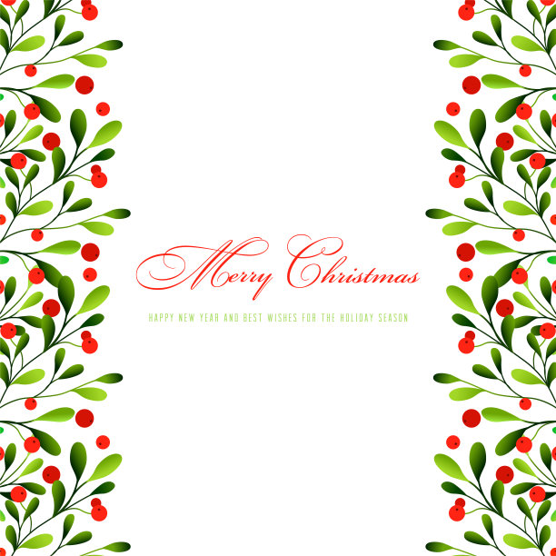 圣诞贺卡。矢量图图片下载