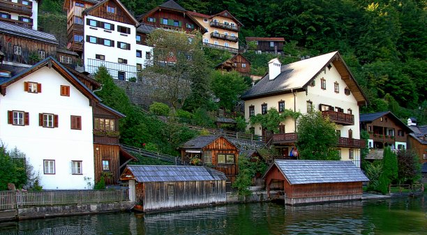 哈尔斯塔特沿海视图图片下载