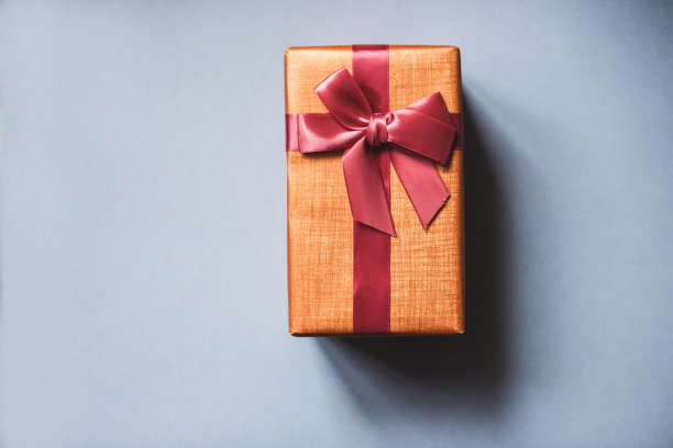 礼盒俯视图。图片下载