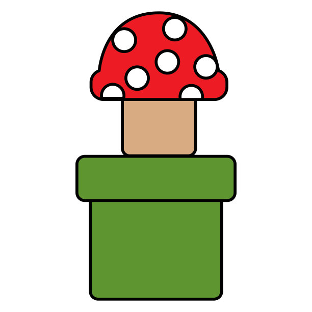 电子游戏蘑菇管设计元素图片下载