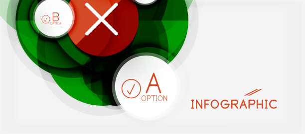 纸张几何圆横幅模板图片下载