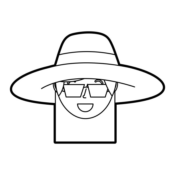 戴着帽子和太阳镜的快乐脸女人图片下载