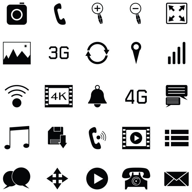 社交媒体图标集图片下载