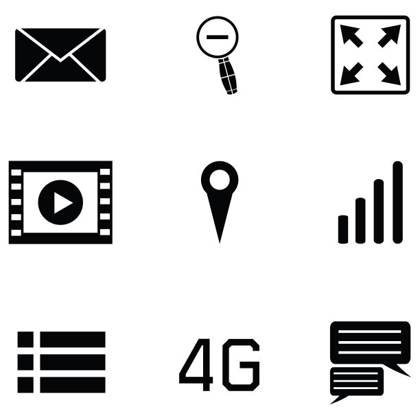 社交媒体图标集图片下载