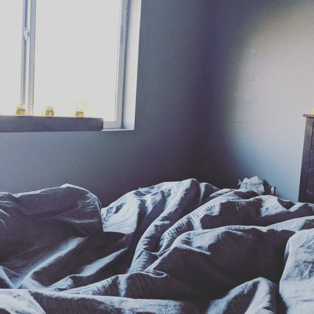 舒适的卧室-灰色图片下载