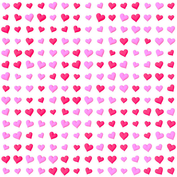 红色和粉色的心图片下载