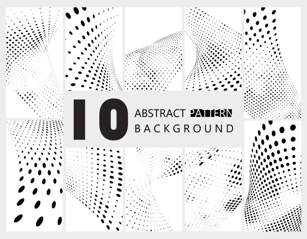 一组波浪半色调背景图片下载