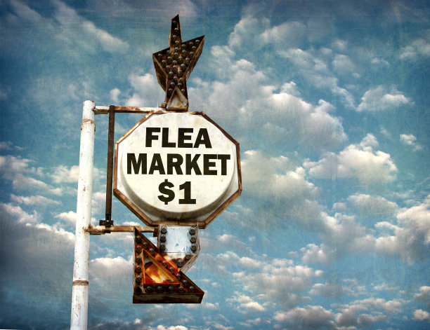 跳蚤市场的迹象图片下载