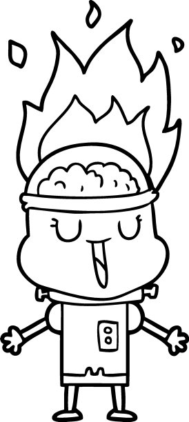 快乐的卡通机器人故障图片下载