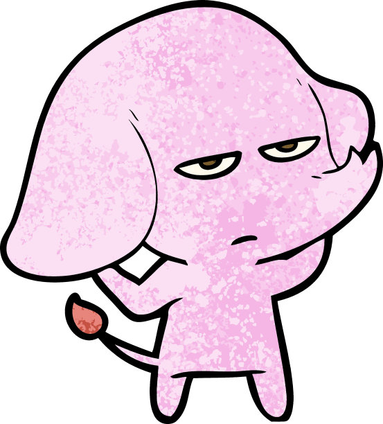 惹恼了卡通的大象图片下载