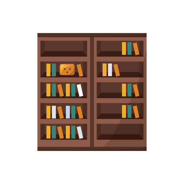 有书籍图标的书架图片下载