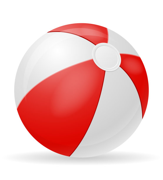 沙滩球儿童玩具股票矢量插图图片下载