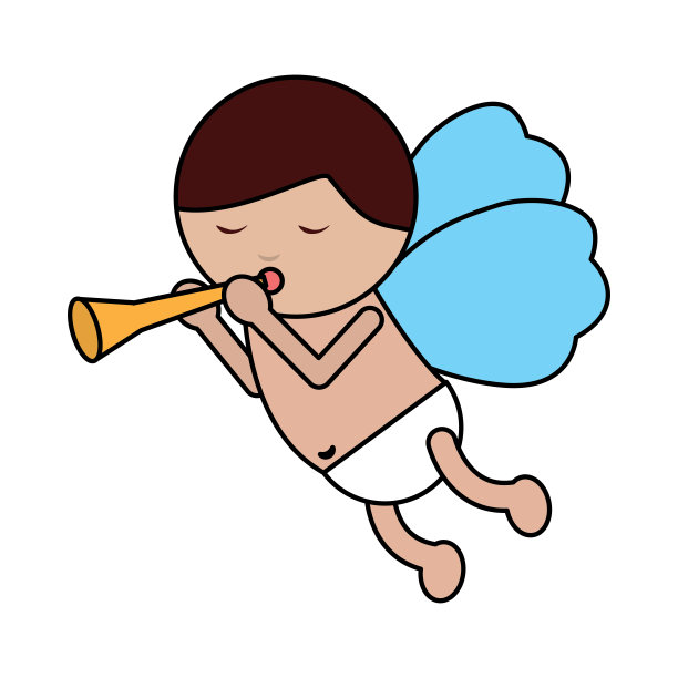 爱神丘比特用小号奏浪漫图片下载