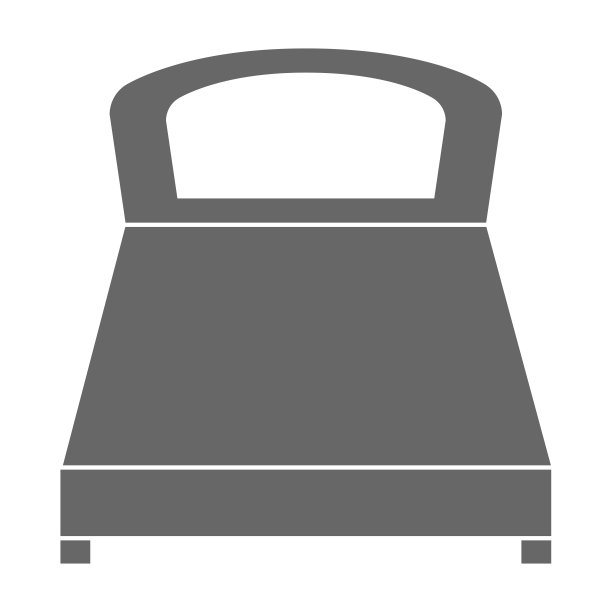 舒适的床孤立图标图片下载