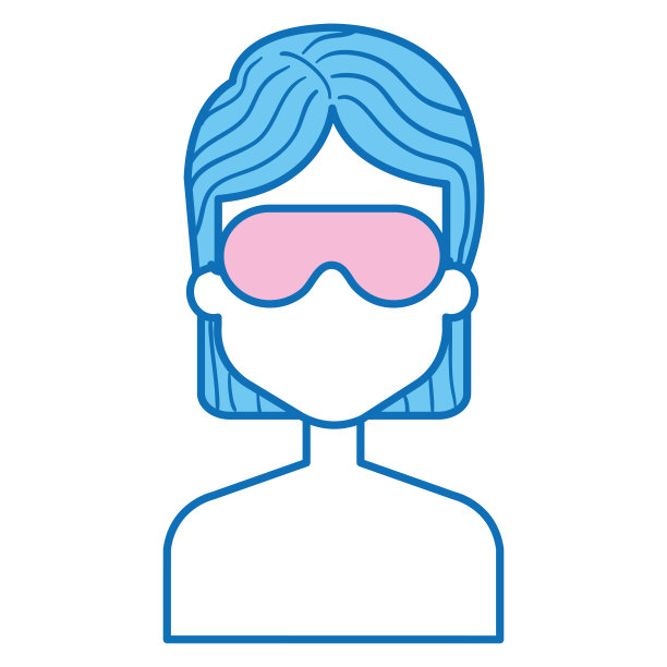 戴着睡眠面罩的女人图片下载