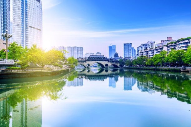 锦江成都建筑景观图片下载