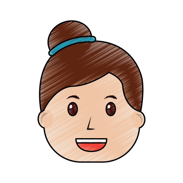 微笑女人性格髻发型图片下载