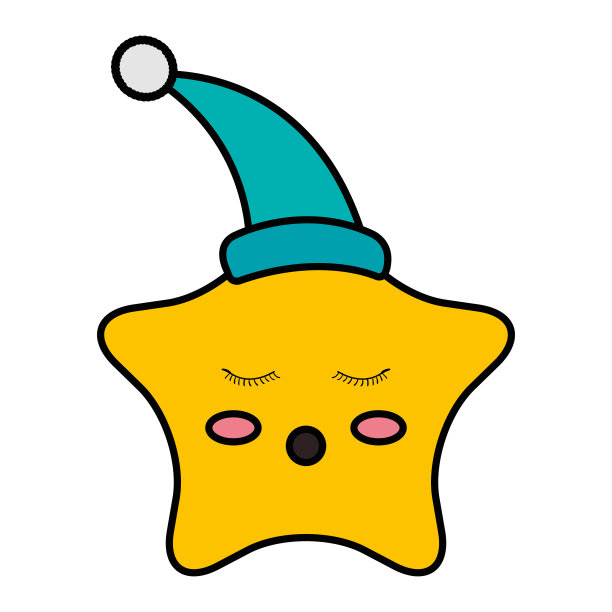 明星与睡帽卡哇伊的性格图片下载