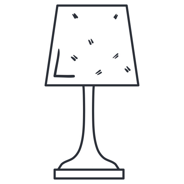 卧室灯孤立图标图片下载