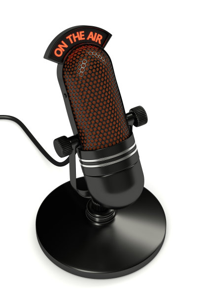 3d渲染的古董麦克风图片下载