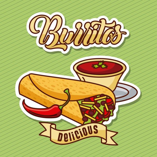 墨西哥卷饼，美味的快餐辣椒图片下载