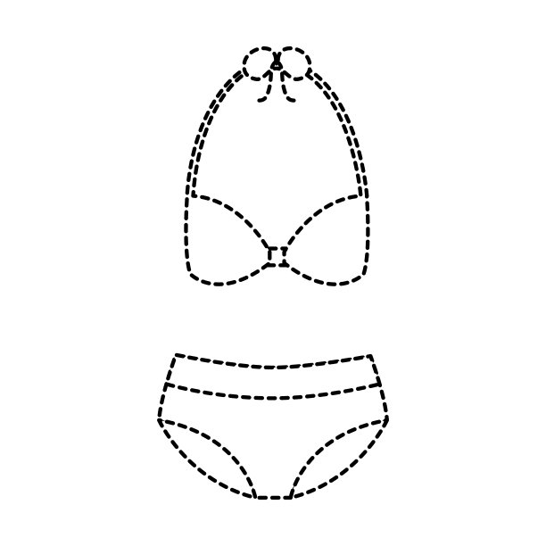 比基尼泳装的时尚服饰配饰图标图片下载
