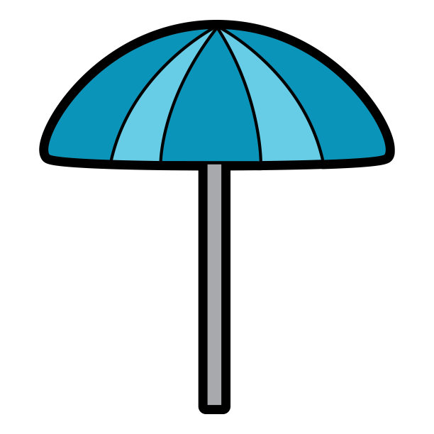 沙滩伞保护配件标志图片下载
