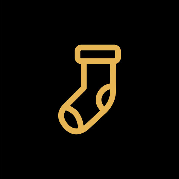 圣诞袜简单的平面图标矢量插图图片下载