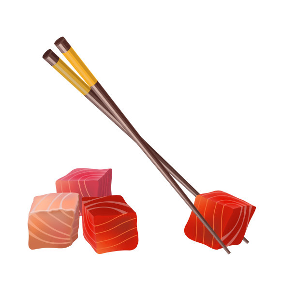 用筷子生鱼片图片下载