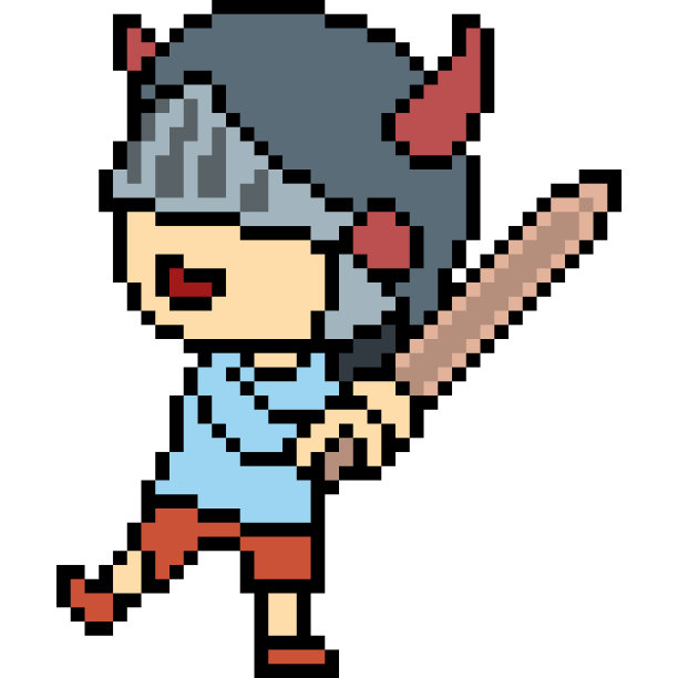 矢量像素艺术卡通图片下载