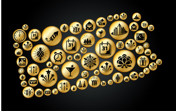 宾夕法尼亚州新年节日庆祝背景图案图片下载