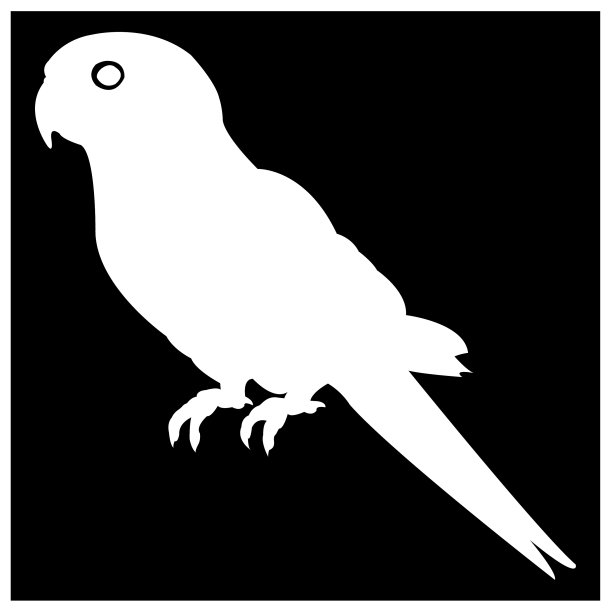 鹦鹉轮廓图片下载