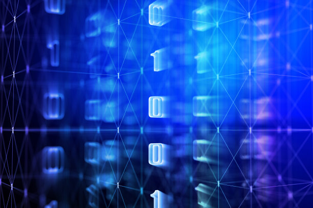 蓝色二进制代码背景图片下载