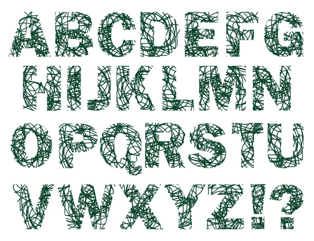 线程字母表图片下载