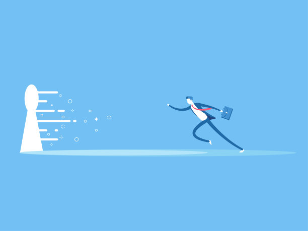 商人和锁眼素材图片