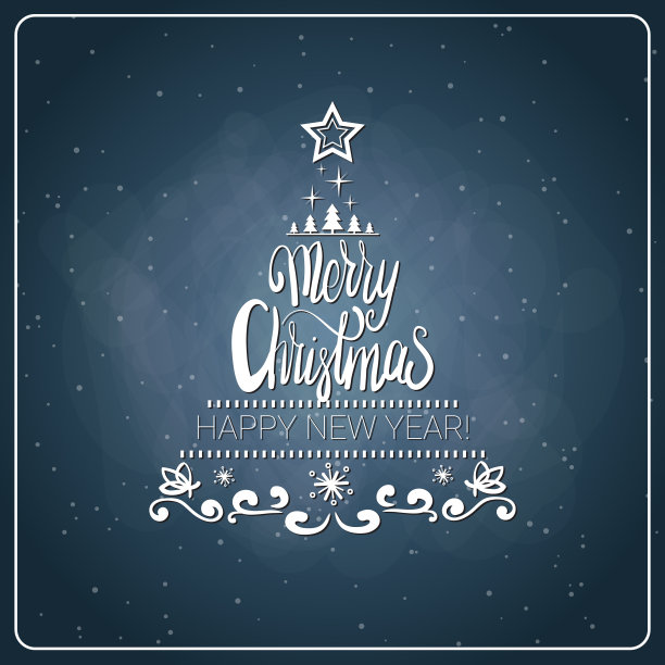 圣诞快乐和新年快乐的书法设计在粉笔板的背景图片下载