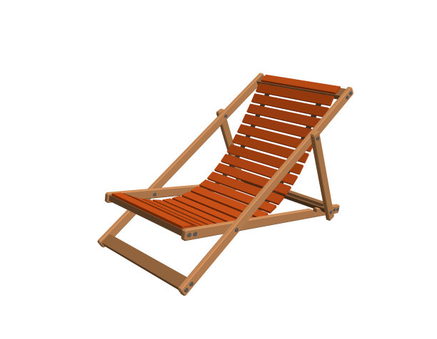 躺椅。孤立在白色背景上。3 d矢量插图。图片下载