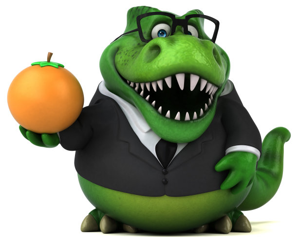 有趣的Trex - 3D插图图片下载