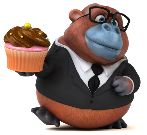 有趣的猩猩Outan - 3D插图图片下载