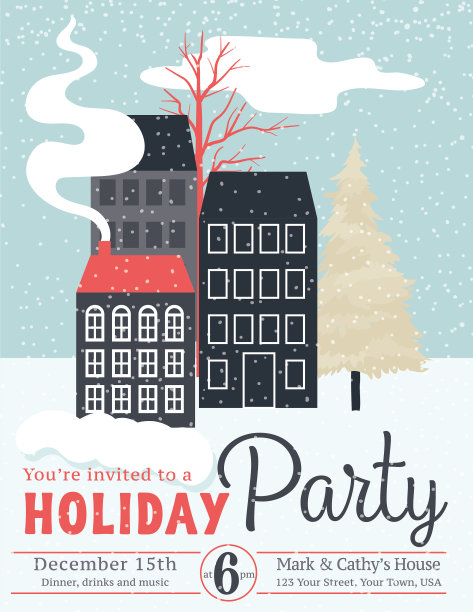 可爱的冬天房子在雪图片下载