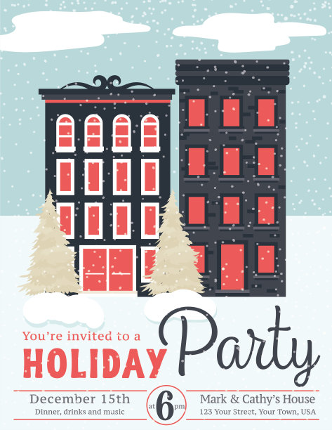 可爱的冬天房子在雪图片下载