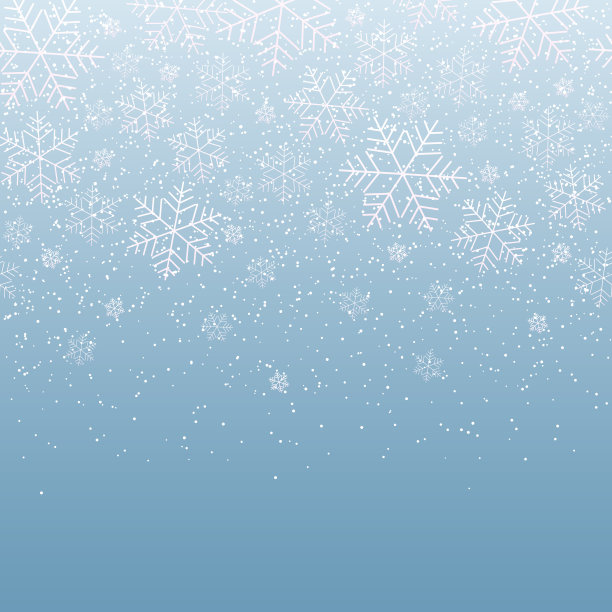 冬季灯光节日背景与飘落的雪花为圣诞节和新年装饰雪图案明信片邀请广告空白模板墙纸设计元素向量图形素材图片