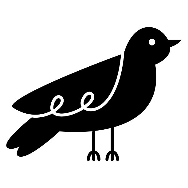 卡通可爱的鸟孤立在白色的背景图片下载