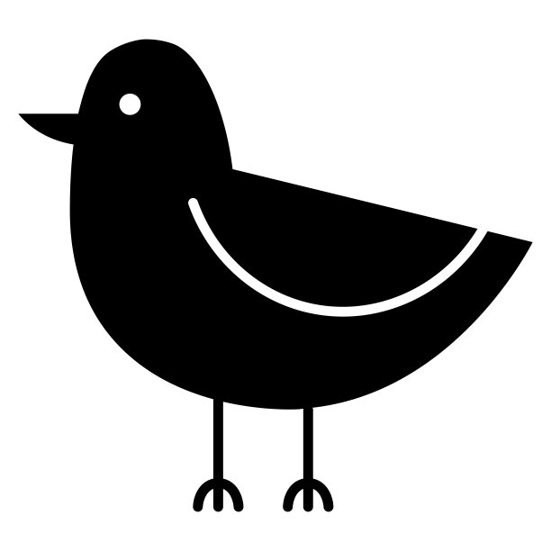 卡通可爱的鸟孤立在白色的背景图片下载