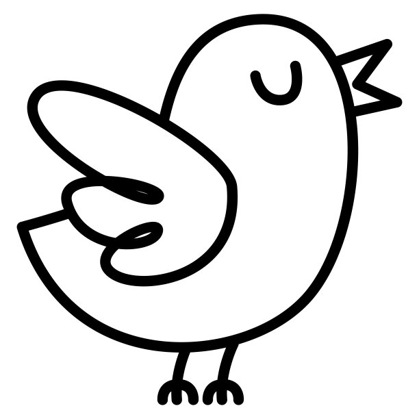 卡通可爱的鸟孤立在白色的背景图片下载