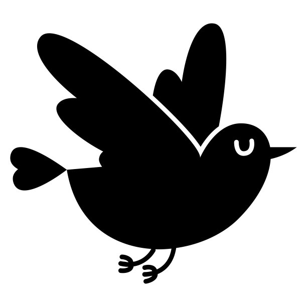 卡通可爱的鸟孤立在白色的背景图片下载